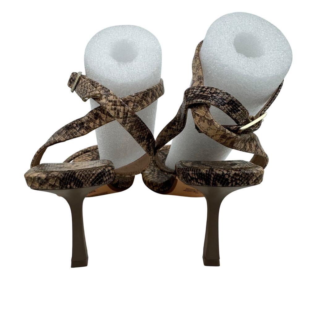 NEW YORK & CO ASHLYN SNAKE PRINT SQUARE TOE HEELS IN NATURAL NWOB SIZE 11 - Picture 8 of 14